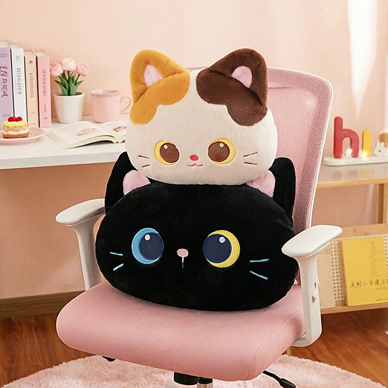 Cute Na Adorable Tri-Color Cat Ne Black Cat Pillow Ne Plush Agode