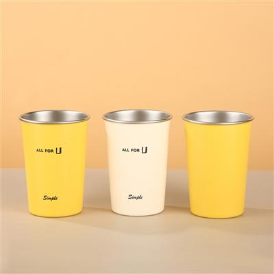 Mfaso a Edi Kan, Asetra a Ɛyɛ Pa: 304 Stainless Steel Single-Layer Water Cup—...