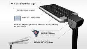 BTREE LED Solar abɔnten so kanea-12 W a ɛwɔ Li-ion batere ne 20W owia ahoɔden...